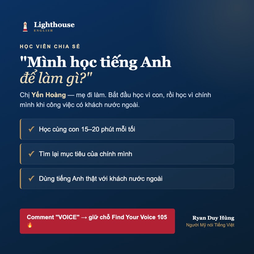 Cảm nhận học viên Yến Hoàng — Find Your Voice